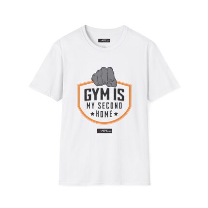 Unisex Motivational Workout T-Shirt | Gym Is My Second Home
