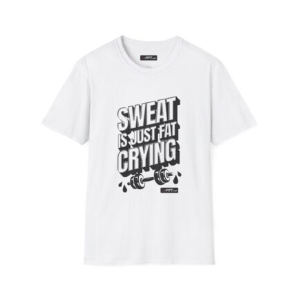 Unisex Motivational Workout T-Shirt | Sweat Is Just Fat Crying