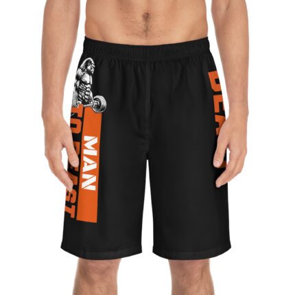 Motivational Fitness Board Shorts / Man To Beast