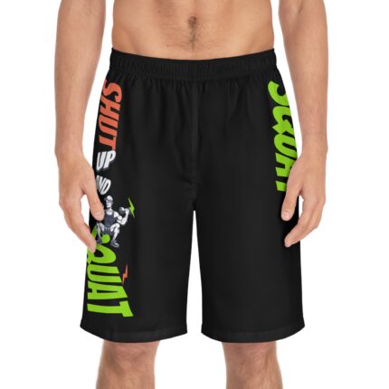 Motivational Fitness Board Shorts / Shut Up And Squat