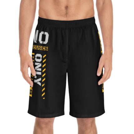 Motivational Fitness Board Shorts / No Excuses Only Results