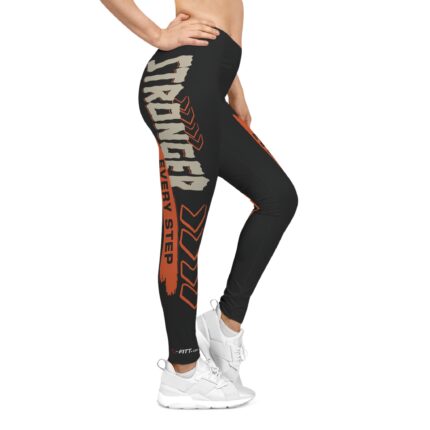 Motivational Women's Casual Leggings / Stronger Every Step