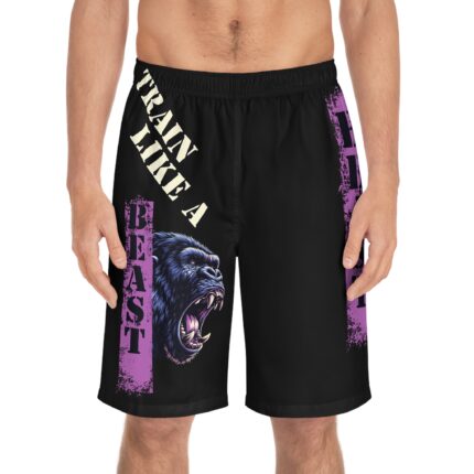 Motivational Fitness Board Shorts / Train Like A Beast