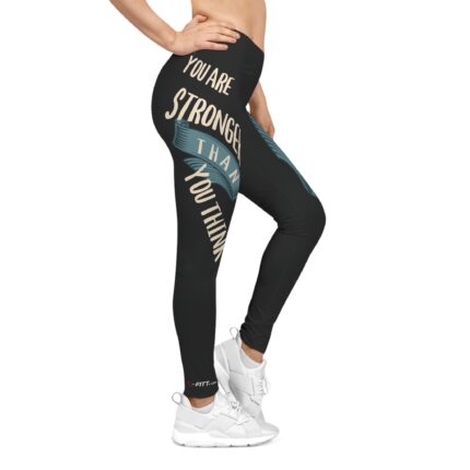 Motivational Women's Casual Leggings / You Are Stronger Than You Think